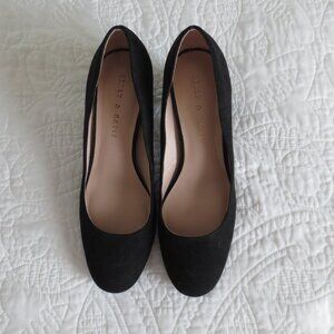 Kelly & Katie Black Suede 3 inch Pumps